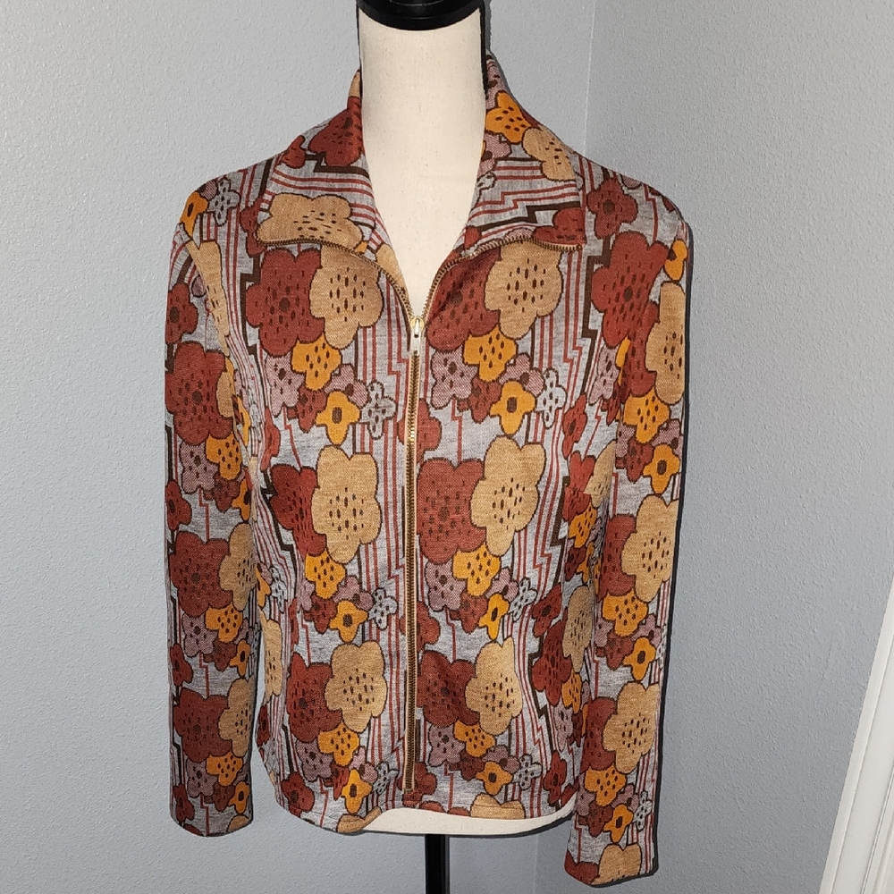 Vintage Joseph Magnin Floral Zip-Up Jacket